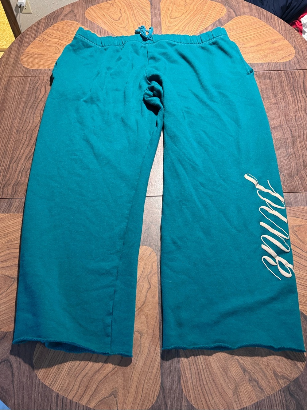 PINK Victoria's Secret Teal Fleece Lounge Pants